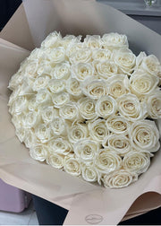 Bouquet of Long Stem White Roses
