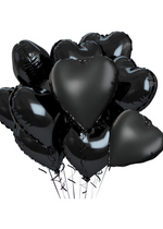 Load image into Gallery viewer, Black Heart Foil Balloons