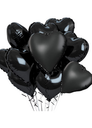 Black Heart Foil Balloons