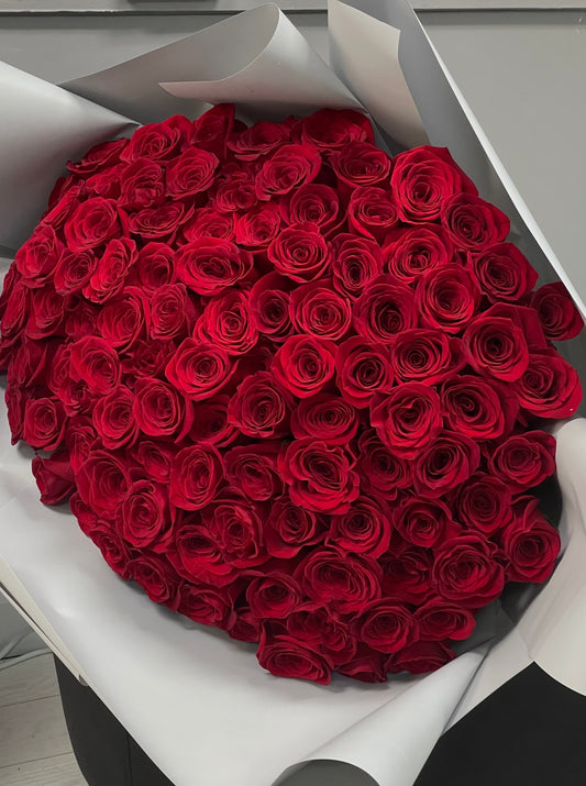100 Long Stem Red Roses