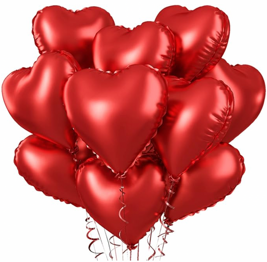 Red Heart Foil Balloons